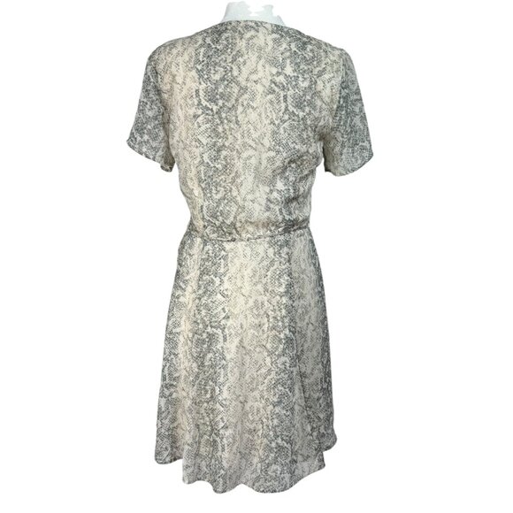 Abercrombie & Fitch Lace Overlay Wrap Dress M Viscose/Polyester - Picture 5 of 8